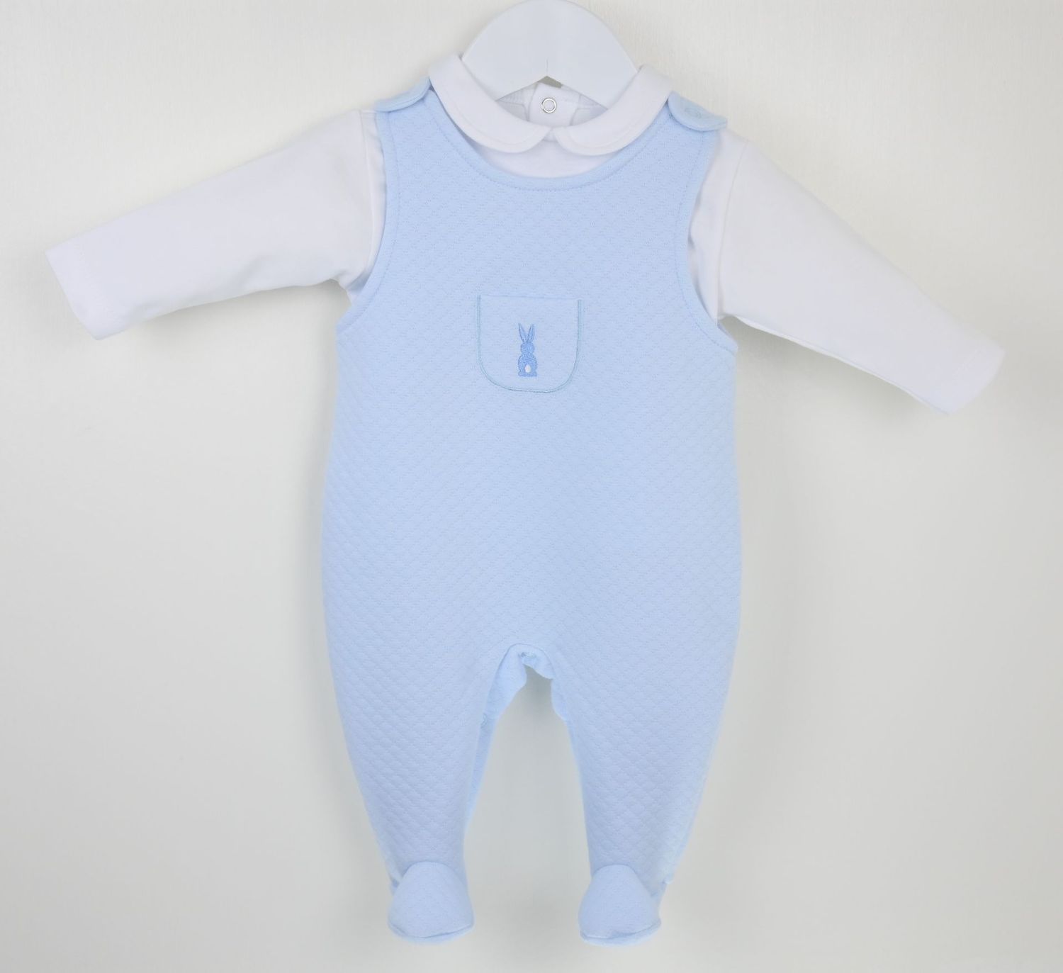 PEX ''BUNNY' PALE BLUE DUNGAREE SET PEX109