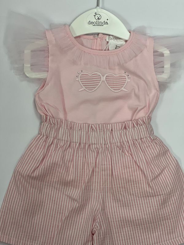 DEOLINDA 'SUMMER' CANDY PINK SHORT SET DEO5840 DEOLINDA 'SUMMER' CANDY PINK SHORT SET DEO5840