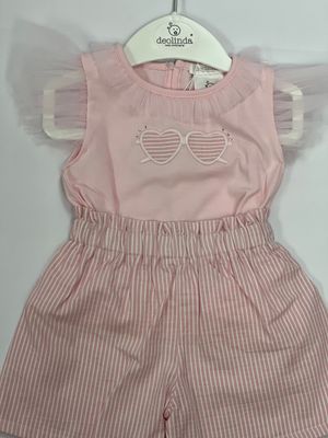 DEOLINDA 'SUMMER' CANDY PINK SHORT SET DEO5840