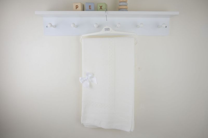PEX 'DANIELLE' WHITE KNIT SHAWL PEX045