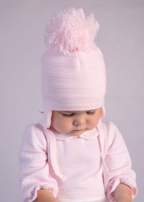 PASTELS & CO "KENDALL" PINK POM HAT