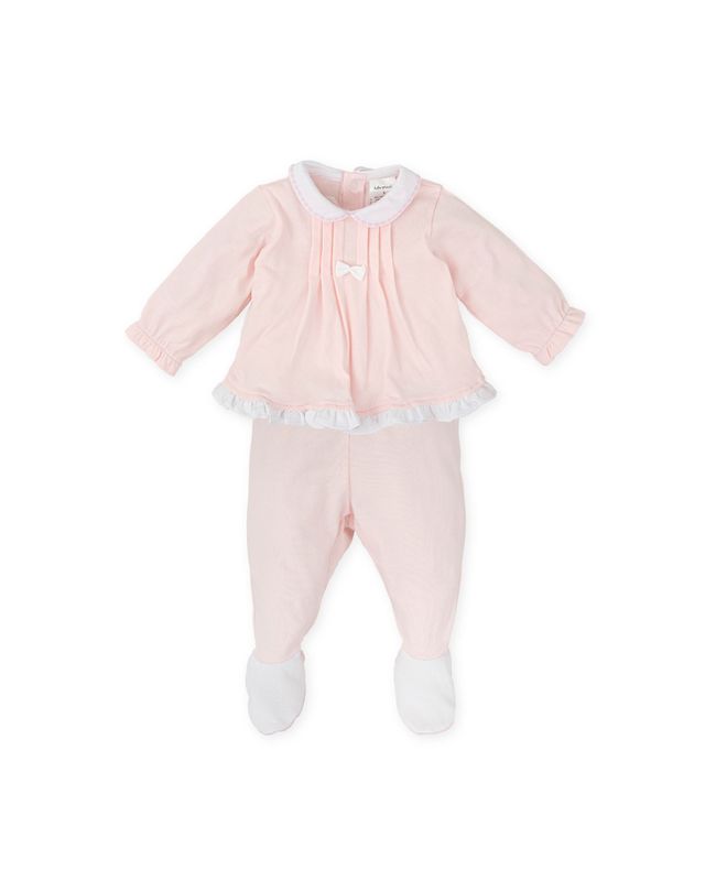 TUTTO PICCOLO PINK TWO PIECE WITH FEET TP2779 TUTTO PICCOLO PINK TWO PIECE WITH FEET TP2779