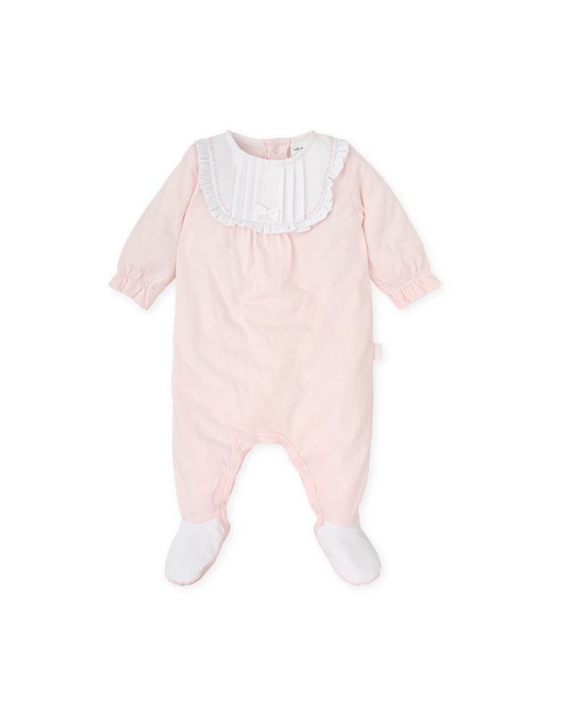 TUTTO PICCOLO PINK ONE PIECE WITH FEET TP2419