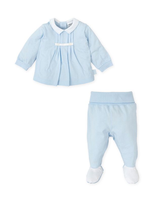 TUTTO PICCOLO PALE BLUE TWO PIECE SET WITH FEET TP2775
