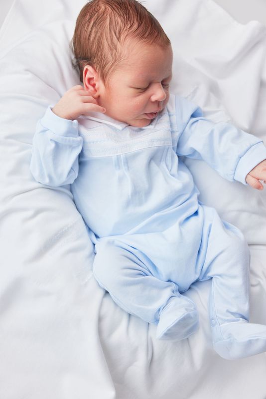 TUTTO PICCOLO PALE BLUE ALL-IN-ONE WITH FEET TP2401