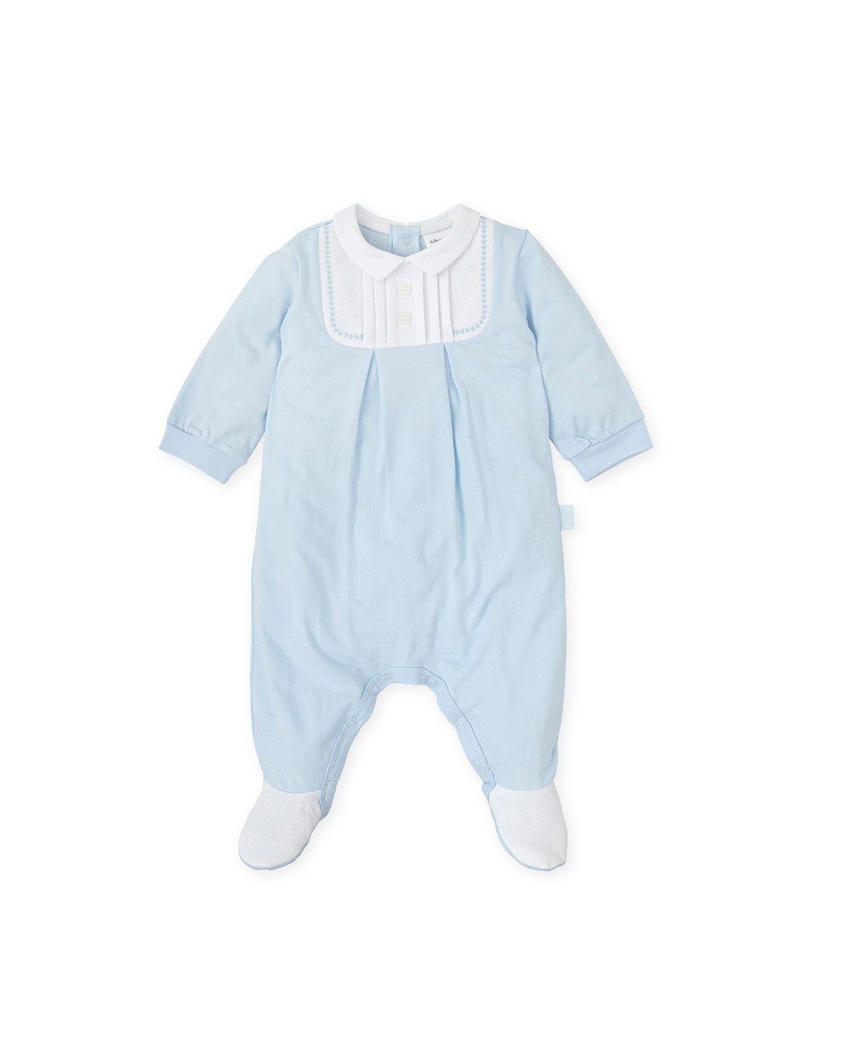 TUTTO PICCOLO PALE BLUE ALL-IN-ONE WITH FEET TP2400