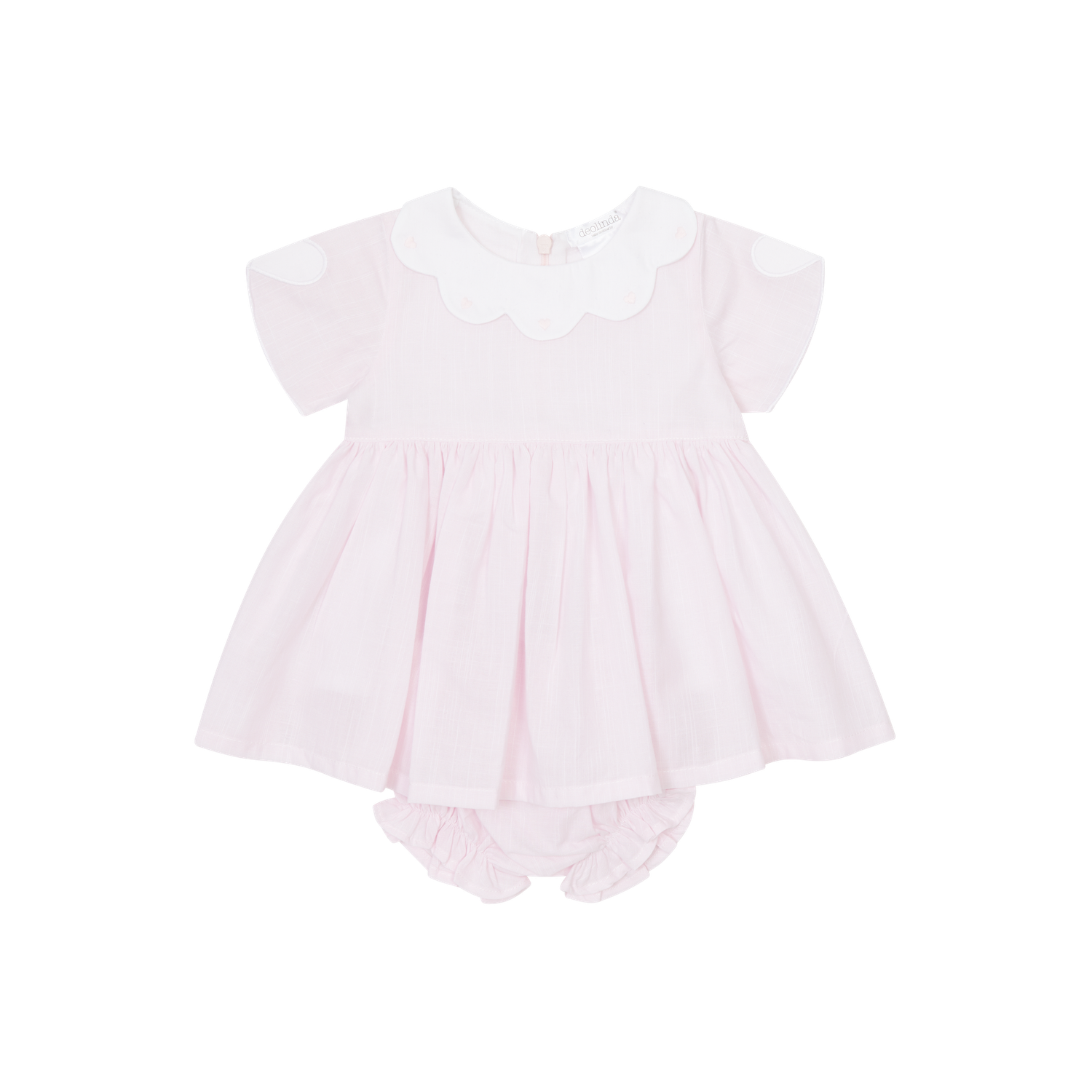 DEOLINDA 'LINA' PINK AND WHITE HEARTS DRESS & PANTS DEO5305 ​