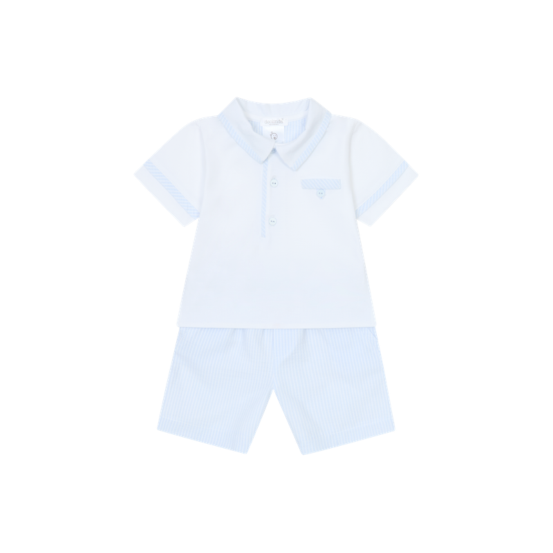 DEOLINDA 'TINO' BLUE & WHITE SHORT SET DEO5808 DEOLINDA 'TINO' BLUE & WHITE SHORT SET DEO5808