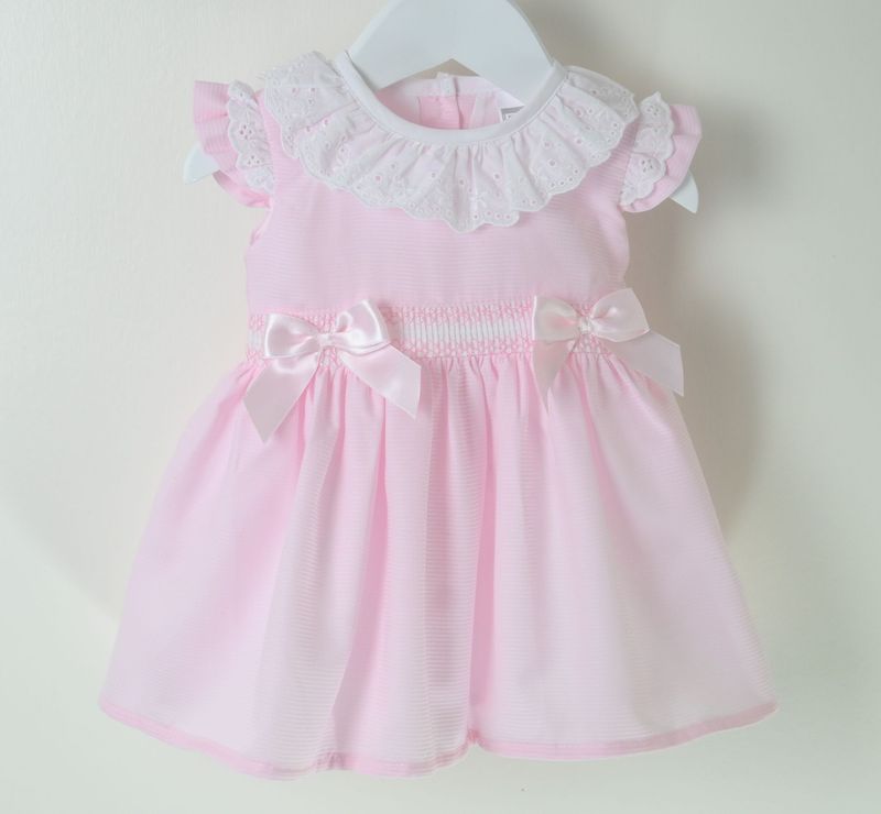 PEX 'ELLIE' PALE PINK AND WHITE FRILL DRESS PEX176