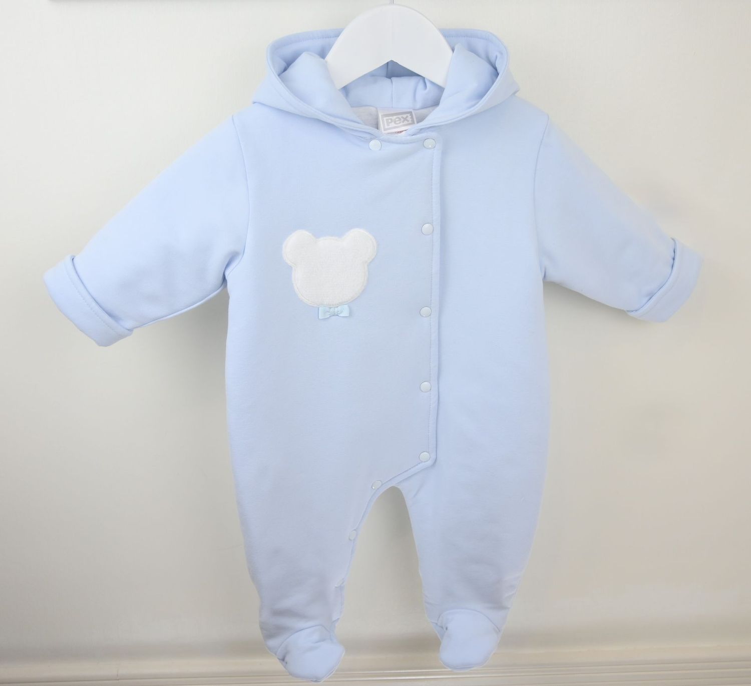 PEX 'FOSTER' PALE BLUE PADDED PRAM SUIT  PEX0704