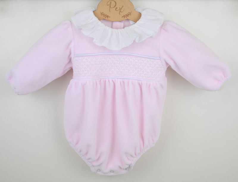 PEX 'EVIE' PALE PINK SMOCKED ROMPER PEX0777