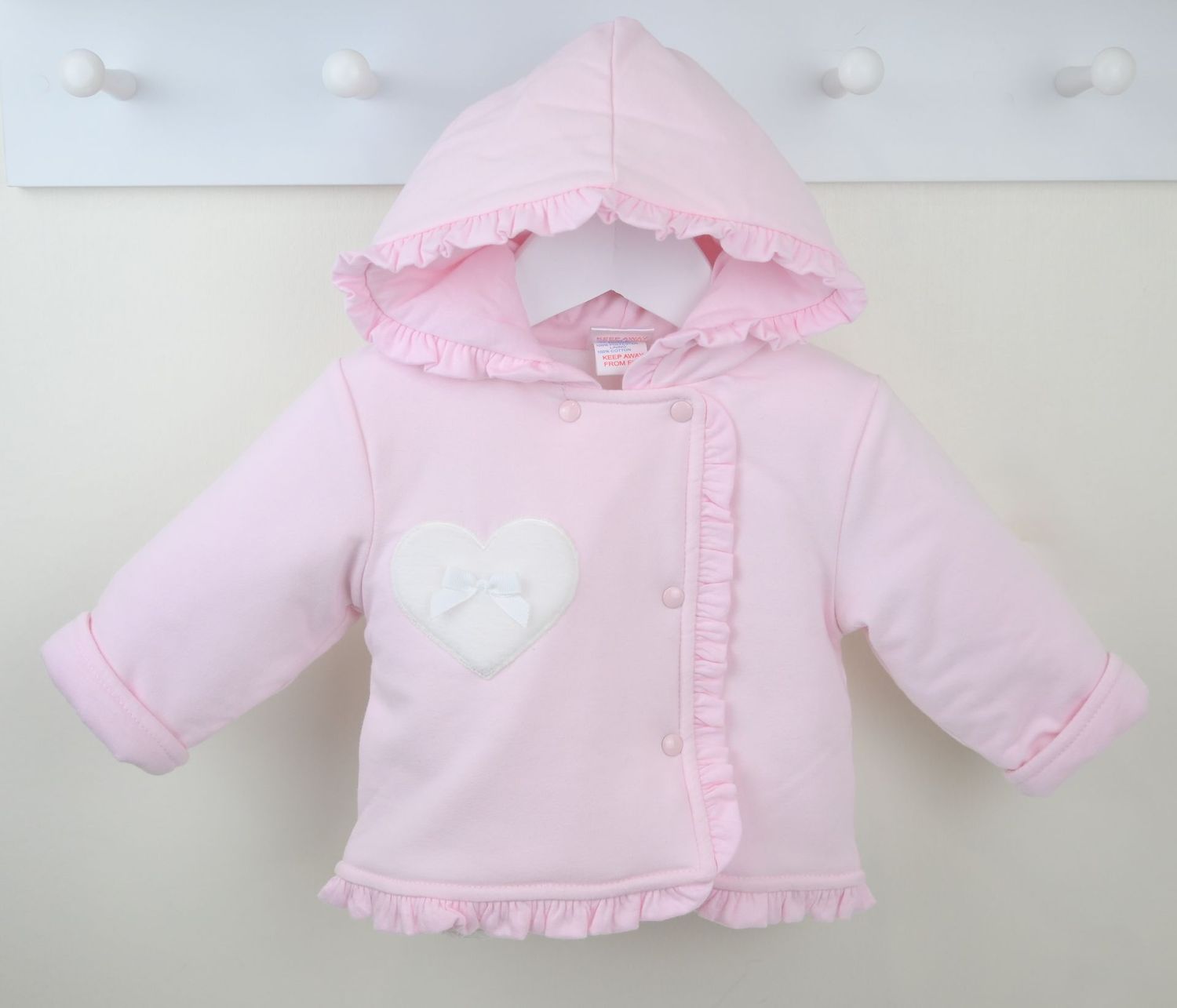 PEX 'BETHANY PALE PINK PADDED JACKET WITH HOOD PEX0703  **COMING SOON