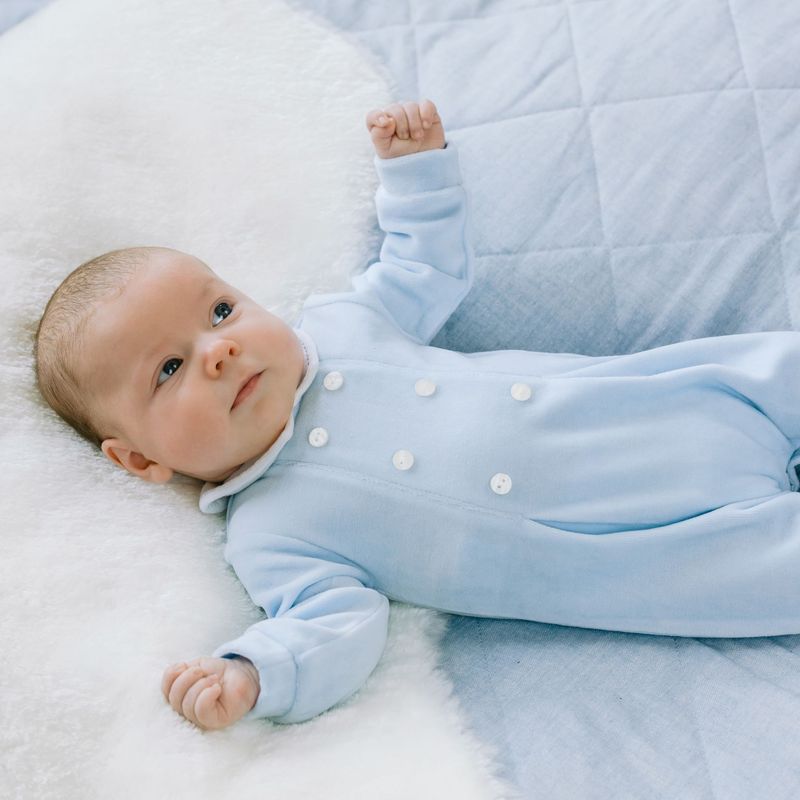 EMILE ET ROSE 'KASPER' PALE BLUE ALL IN ONE VELOUR ER2618