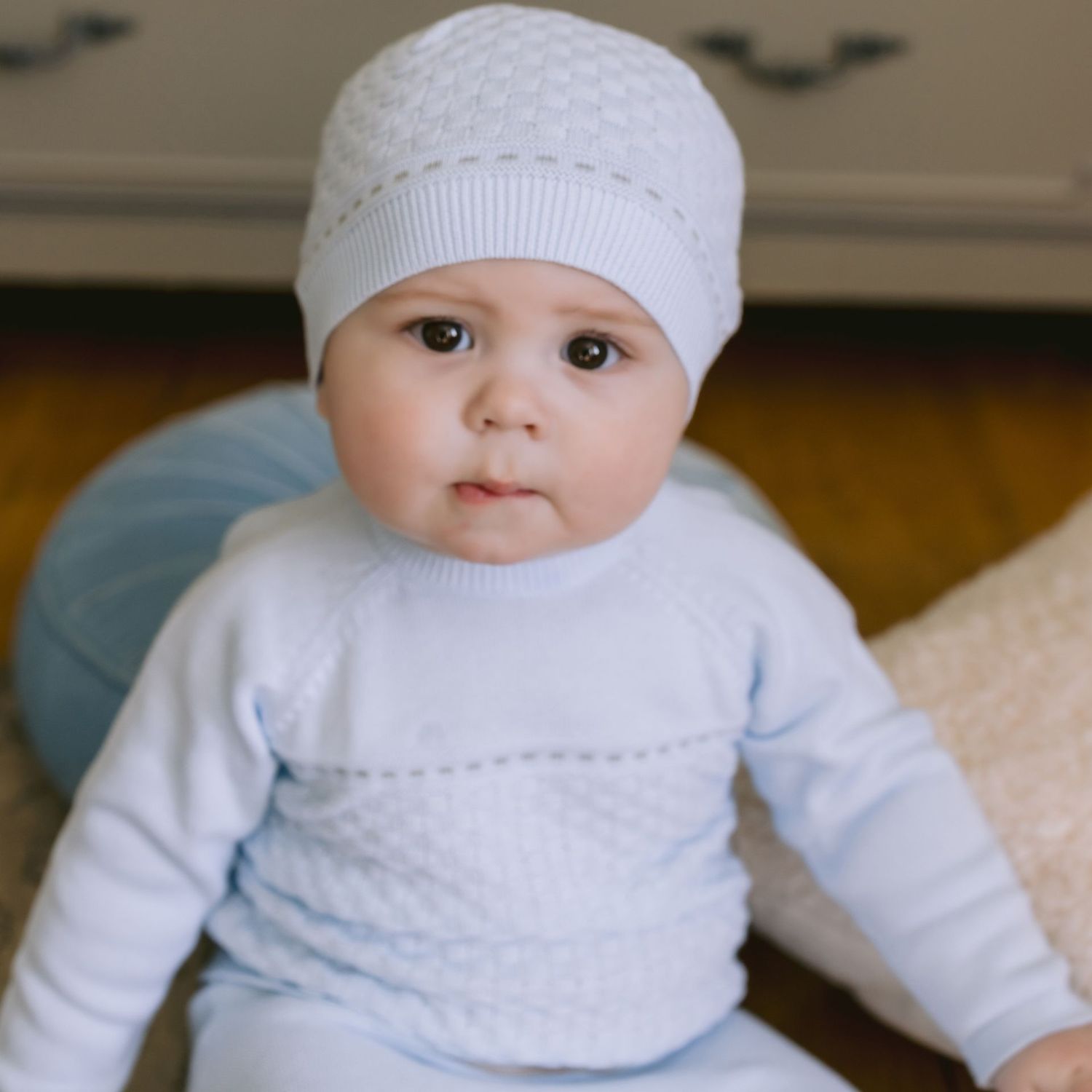 EMILE ET ROSE 'KARL'TWO PIECE KNIT SET WITH HAT ER6513