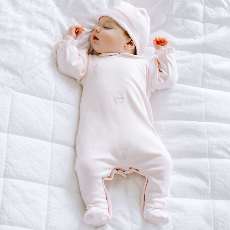 EMILE ET ROSE 'KALLIE' PALE PINK ALL IN ONE WITH HAT ER2630