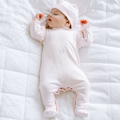 EMILE ET ROSE 'KALLIE' PALE PINK ALL IN ONE WITH HAT ER2630