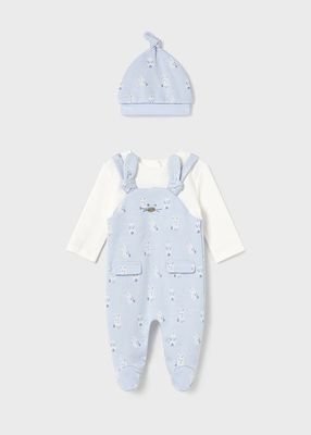 MAYORAL SKY BLUE ALL-IN-ONE DUNGAREE STYLE WITH HAT MAY2609B