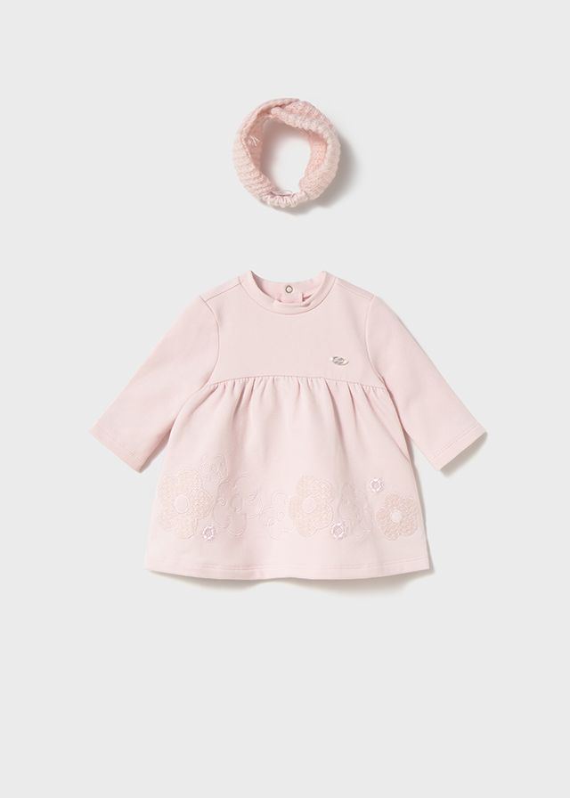 MAYORAL PINK DRESS & HEADBAND MAY2803P