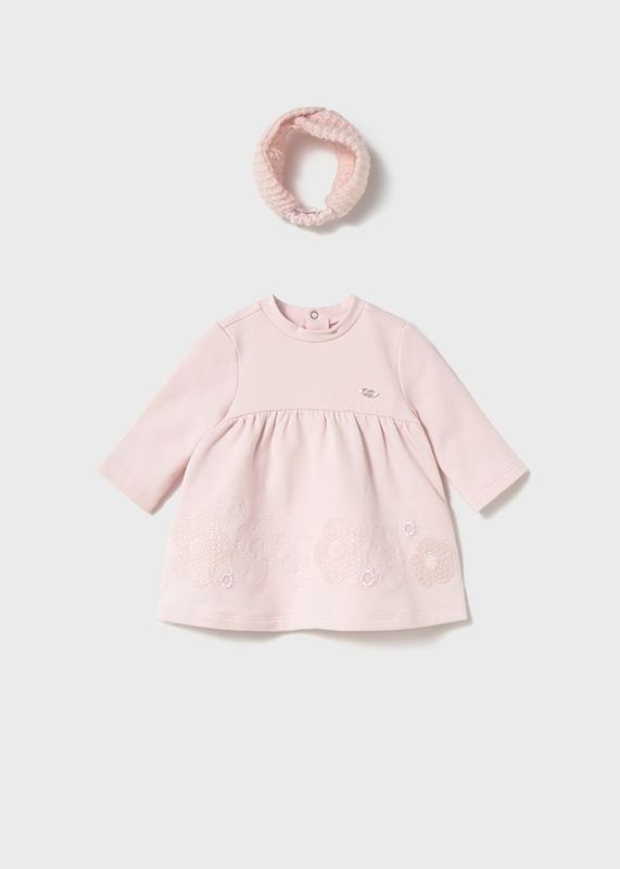 MAYORAL PINK DRESS & HEADBAND MAY2803P