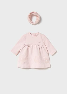 MAYORAL PINK DRESS & HEADBAND MAY2803P