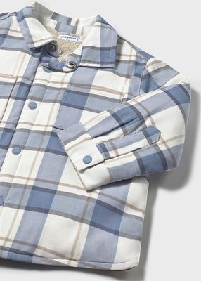 MAYORAL 'ICEBERG BLUE' CHECKED OVERSHIRT MAY2104