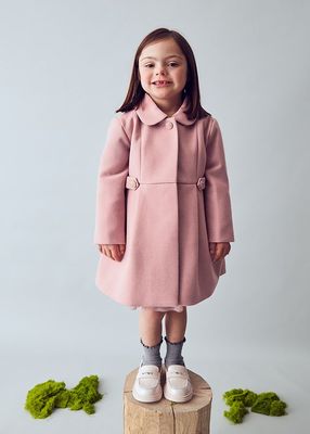 MAYORAL DUSKY PINK WOOL COAT MAY4440