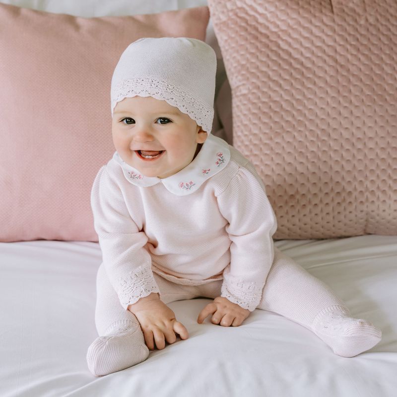 EMILE ET ROSE 'KAITLIN' TWO PIECE KNITTED LEGGING SET & HAT ER6516