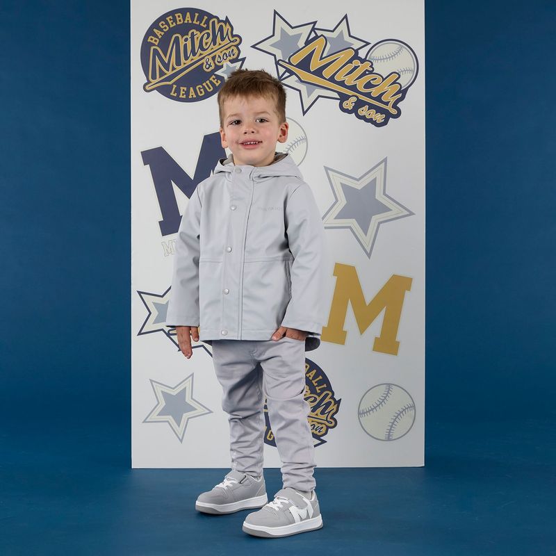 MITCH & SON 'JOEY'GREY FLEECE LINED RAINCOAT MS5521