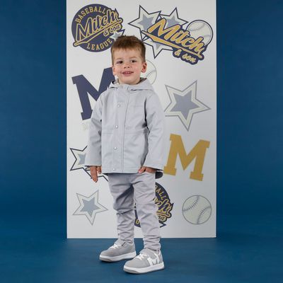 MITCH & SON 'JOEY'GREY FLEECE LINED RAINCOAT MS5521