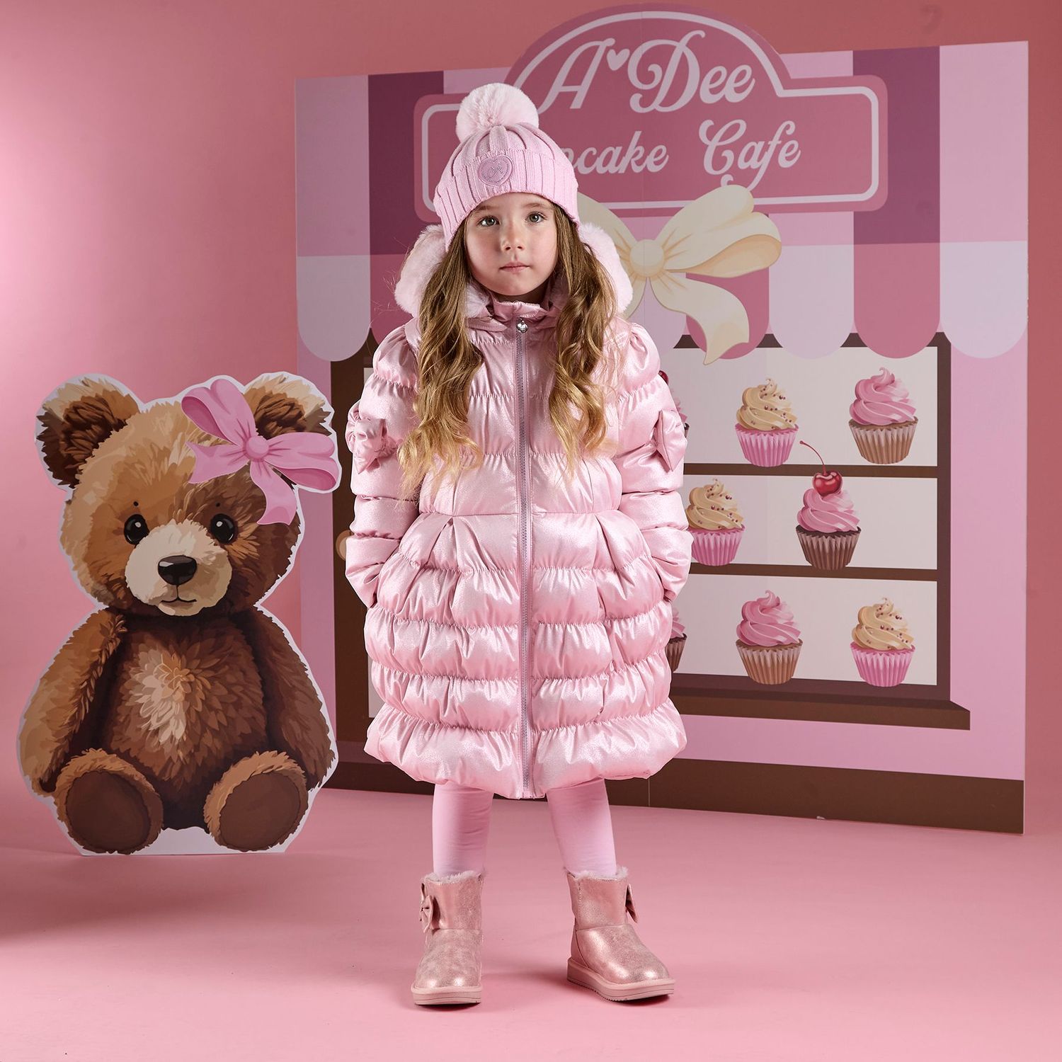 ADEE 'MONTANA' PINK METALLIC COAT AD2205