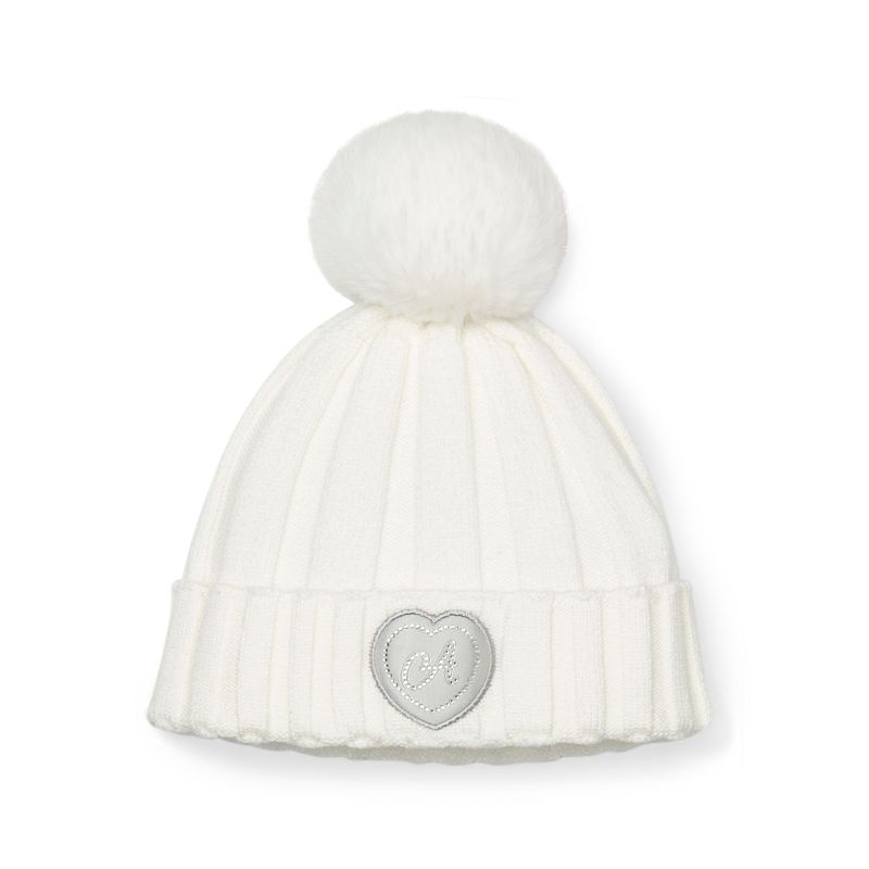 ADEE 'MALLORY' WHITE POM HAT AD1909W