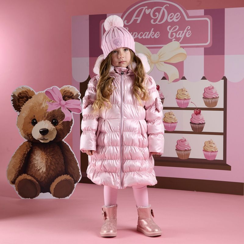 ADEE 'MALLORY' PINK POM HAT AD1909P