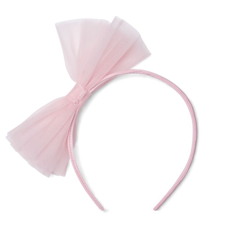 ADEE 'LENNON' PINK FAIRY TULLE BOW HEADEBAND AD2918