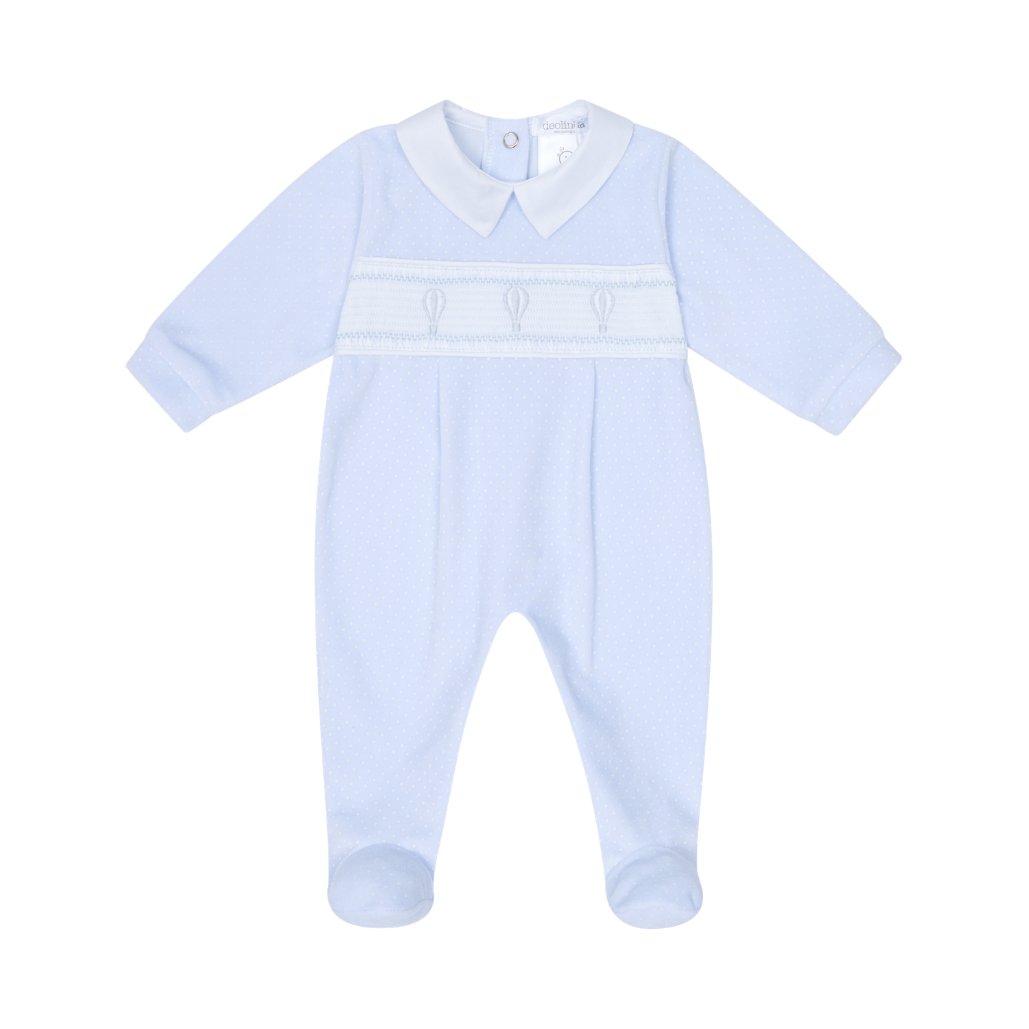 DEOLINDA PALE BLUE SMOCKED ALL IN ONE DEO5105B DEOLINDA PALE BLUE SMOCKED ALL IN ONE DEO5105B