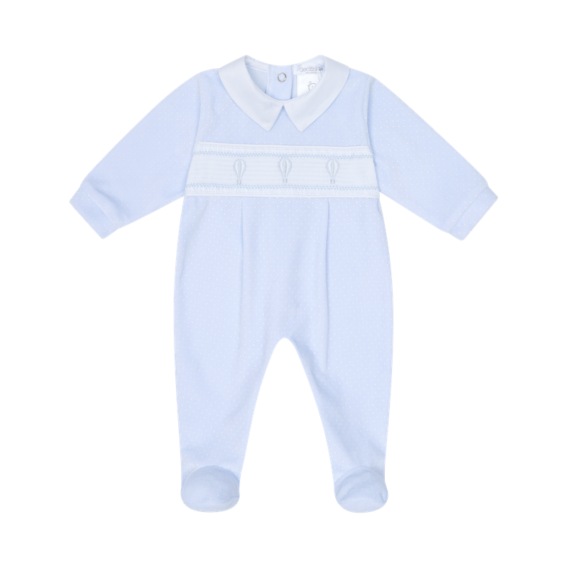 DEOLINDA PALE BLUE SMOCKED ALL IN ONE DEO5105B