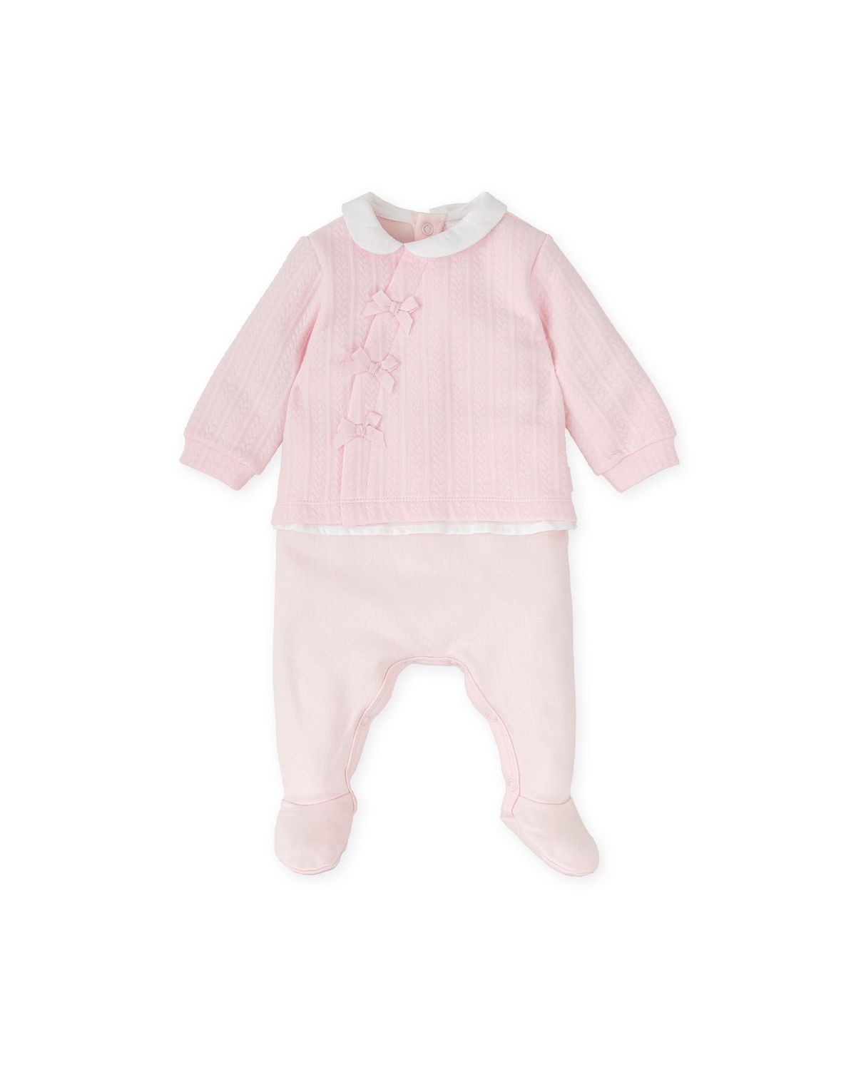 TUTTO PICCOLO PALE PINK ALL IN ONE WITH FEET TP2715
