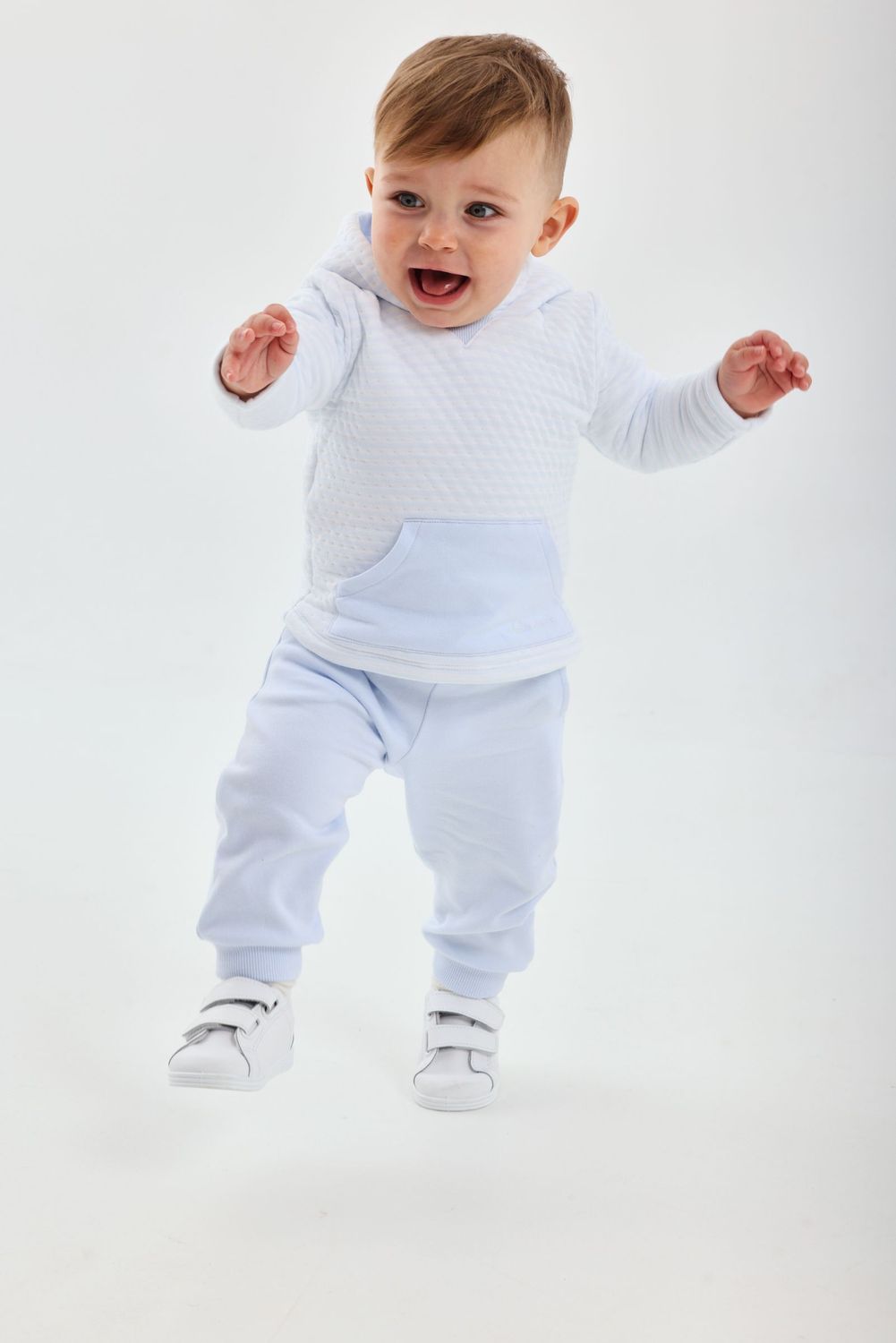 TUTTO PICCOLO PALE BLUE AND WHITE TRACKSUIT TP2708