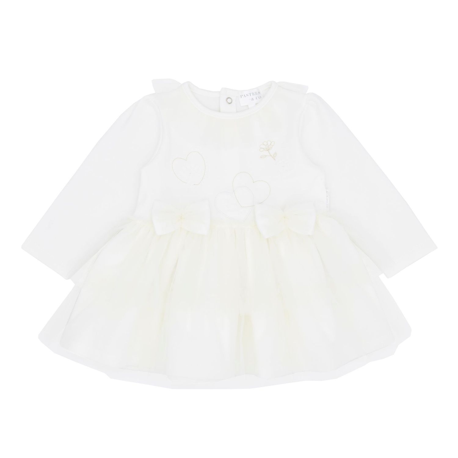 PASTELS & CO 'DIANA' IVORY TULLE DRESS PAS312KI  **COMING SOON