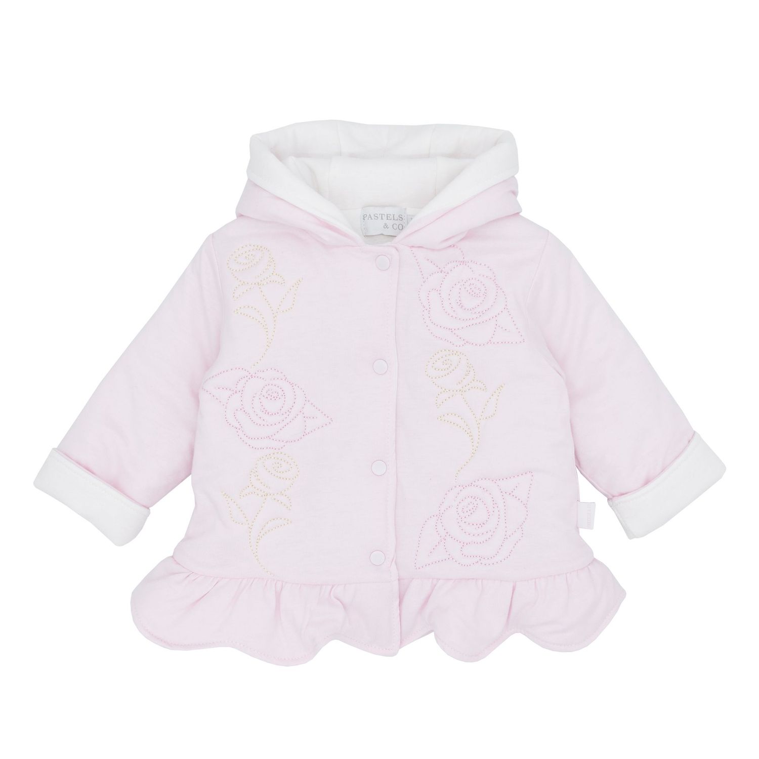 PASTELS & CO 'PIA' SOFT PINK HOODED JACKET PAS309F PASTELS & CO 'PIA' SOFT PINK HOODED JACKET PAS309F