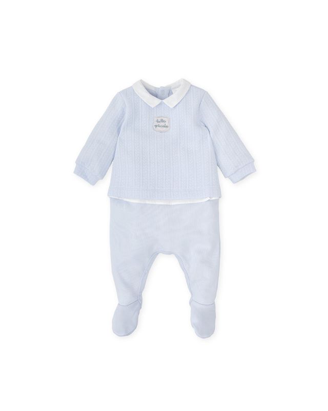 TUTTO PICCOLO PALE BLUE ALL-IN-ONEWITH FEET TP2708