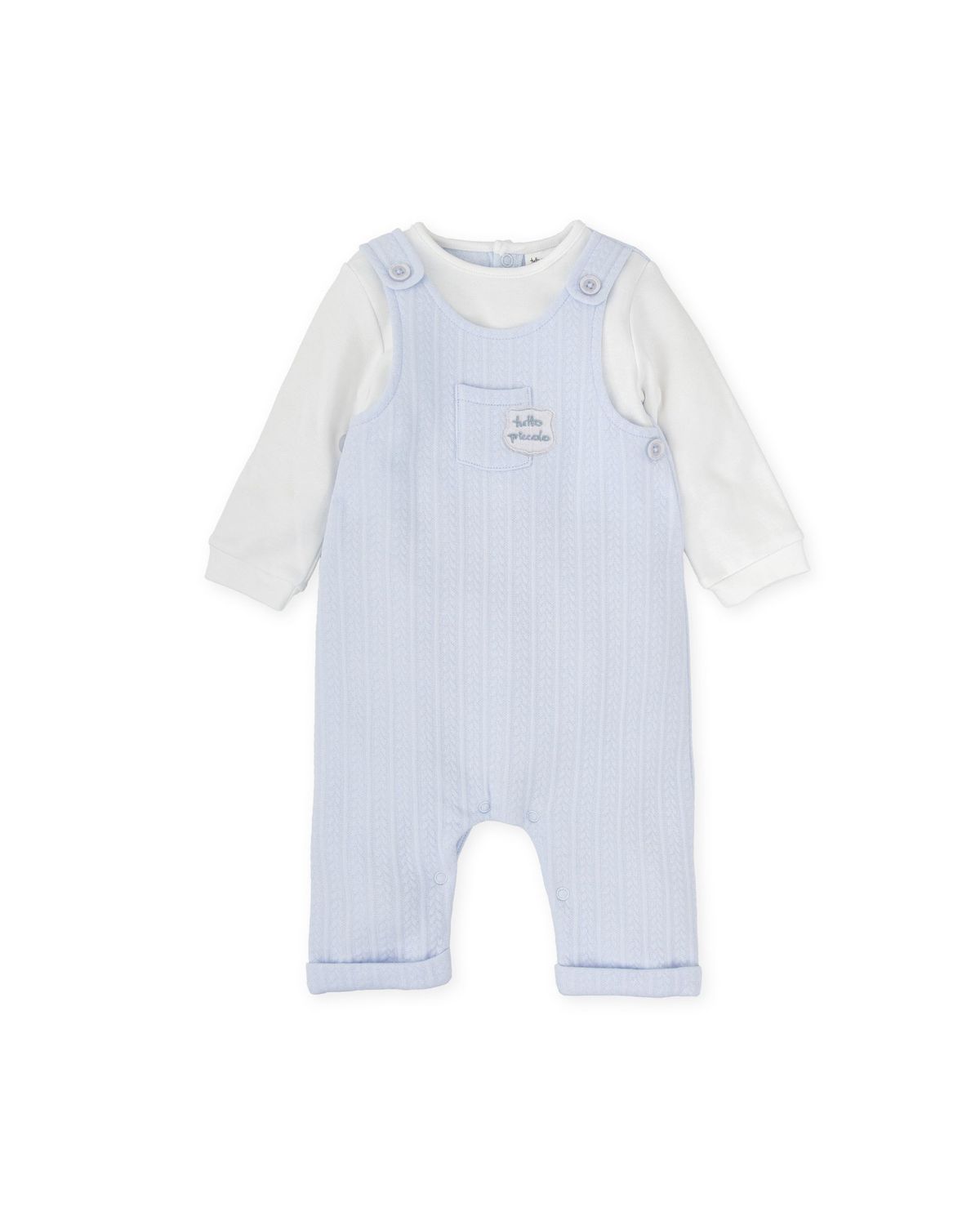 TUTTO PICCOLO PALE BLUE MOCK DUNGAREE ALL IN ONE TP2441
