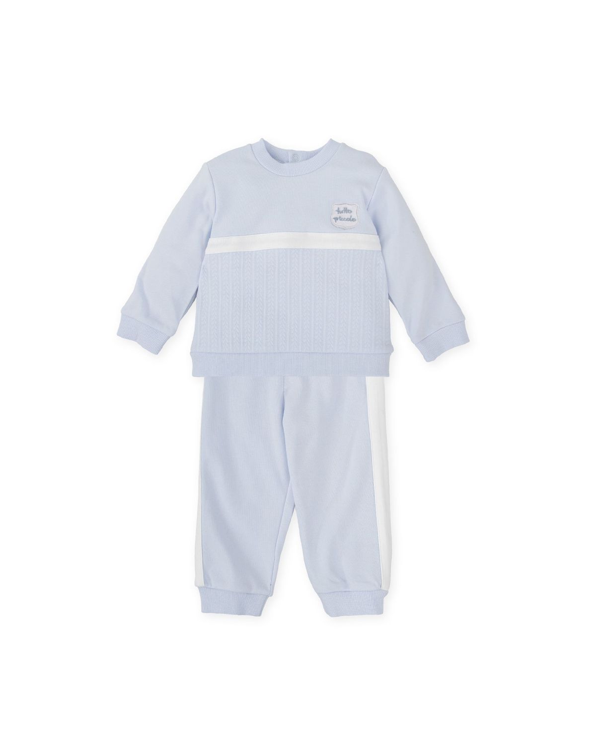 TUTTO PICCOLO PALE BLUE AND WHITE TRACKSUIT ALL IN ONE TP2709