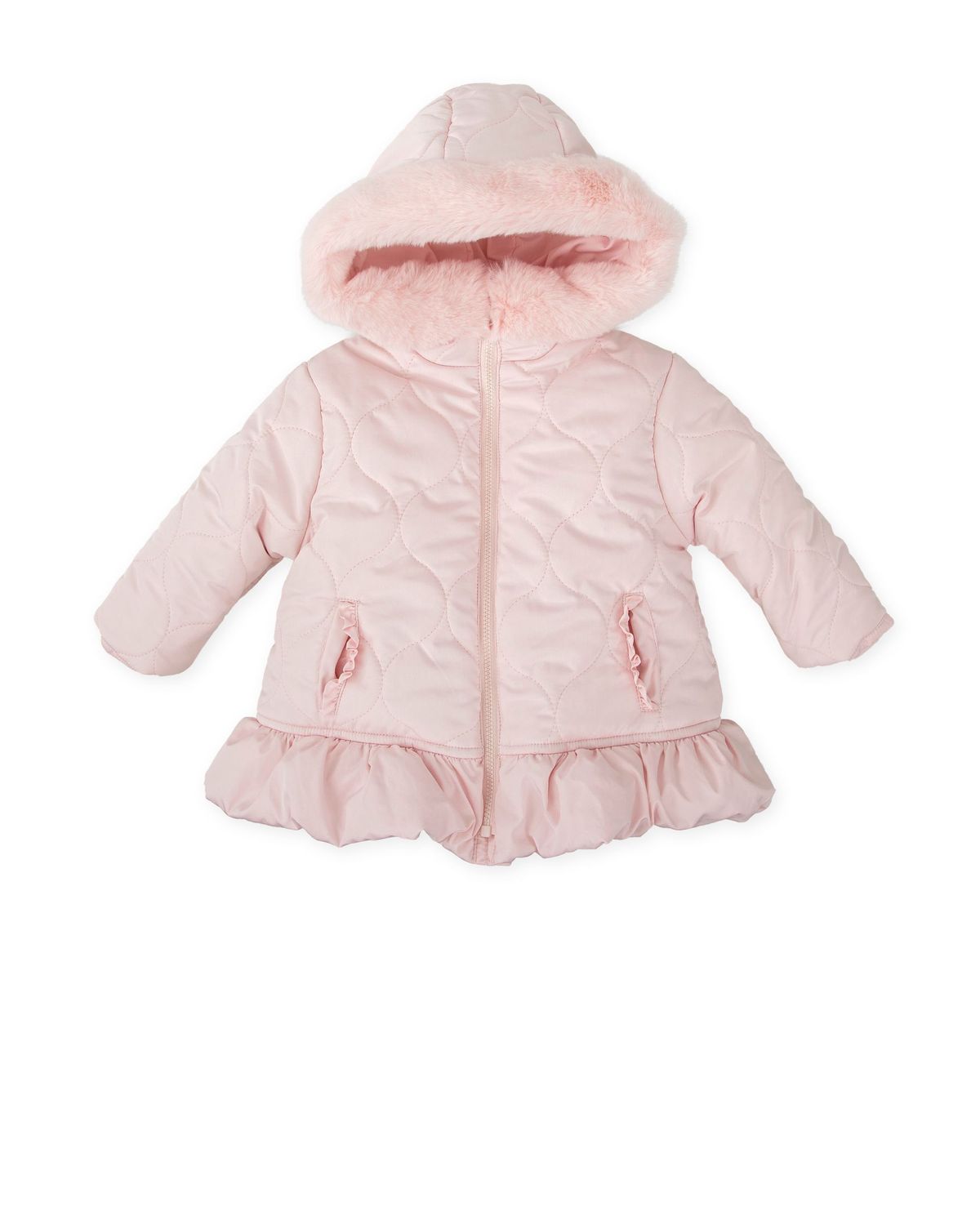 TUTTO PICCOLO PALE PINK HOODED PARKA TP2558