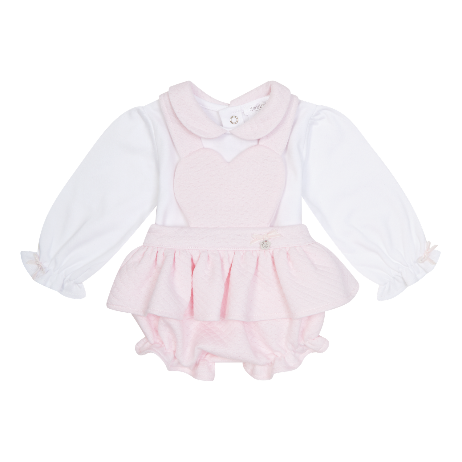 DEOLINDA PINK HEARTS ROMPER SET DEO5711