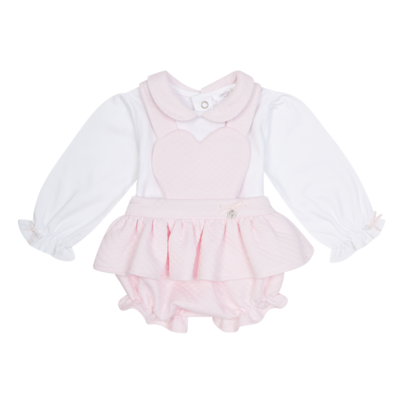 DEOLINDA PINK HEARTS ROMPER SET DEO5711