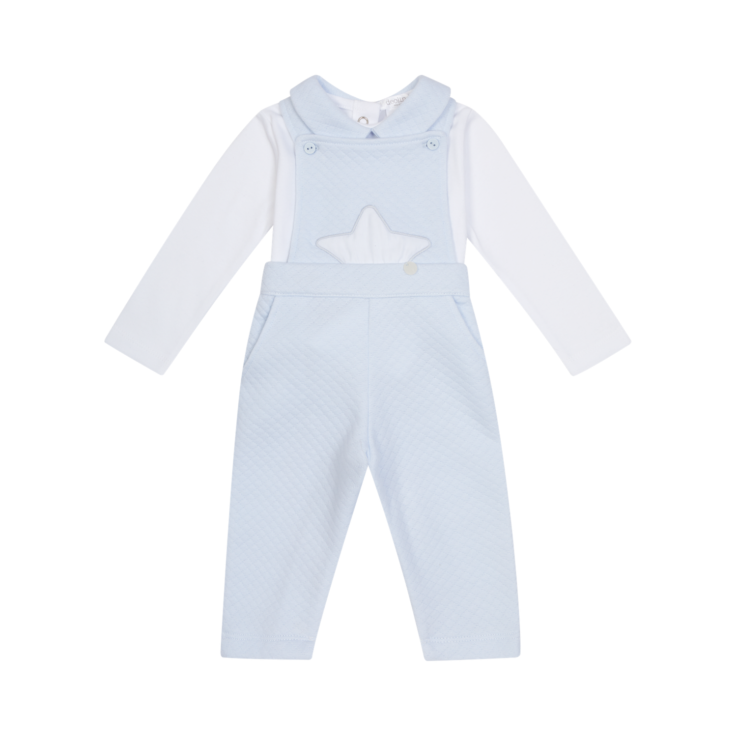 DEOLINDA STARS PALE BLUE DUNGAREE  SET DEO5713