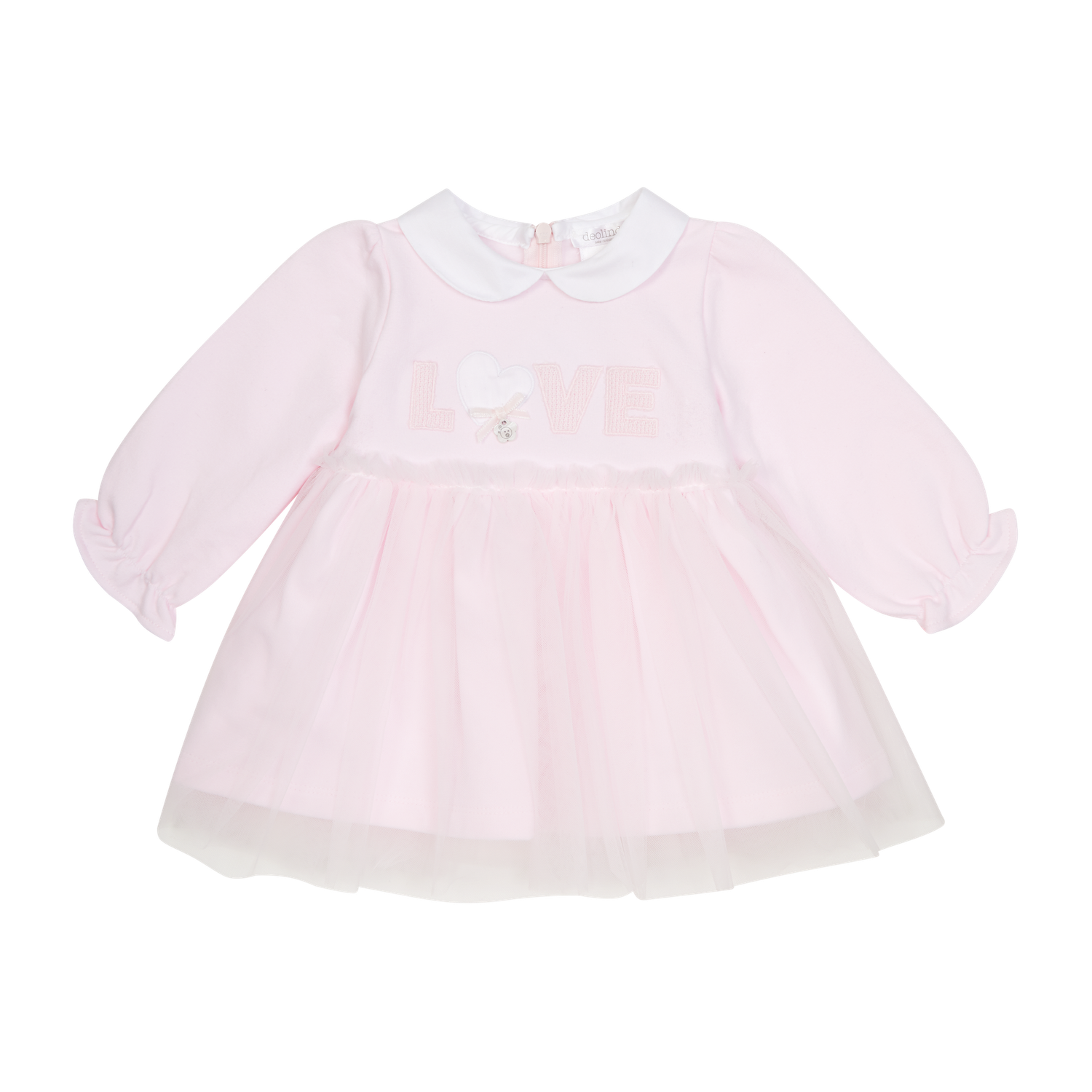 DEOLINDA PALE PINK 'LOVE' DRESS WITH TULLE DEO5405