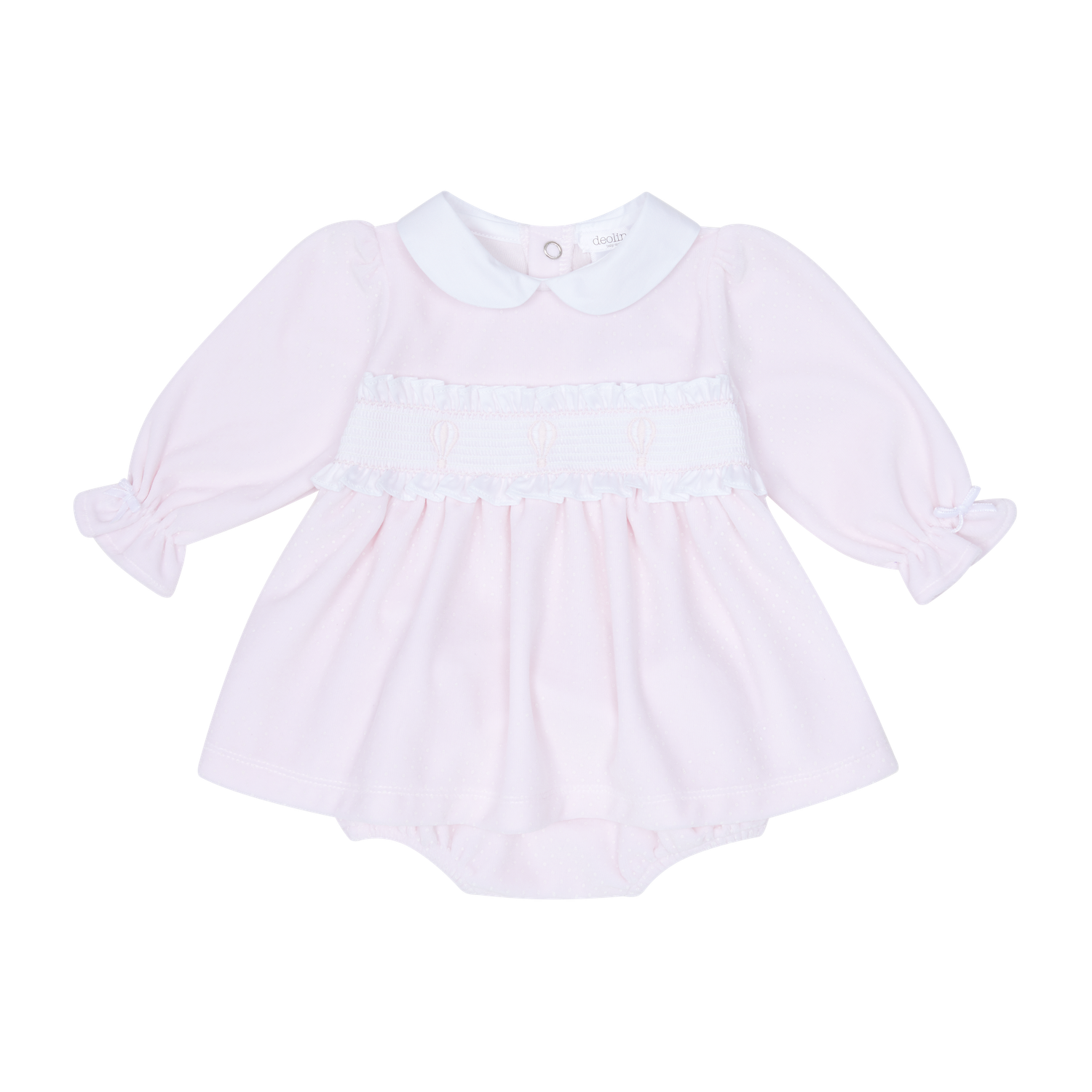 DEOLINDA PALE PINK SMOCKED DRESS DEO5302
