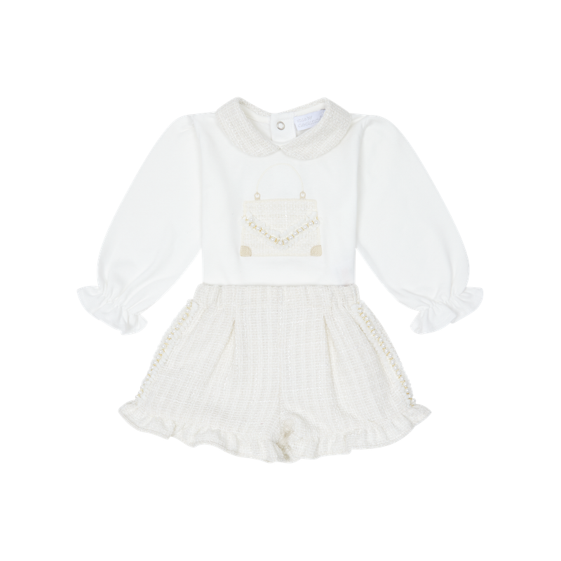 CHIC BY DEOLINDA IVORY 'HANDBAG' SHORT SET DEO5011