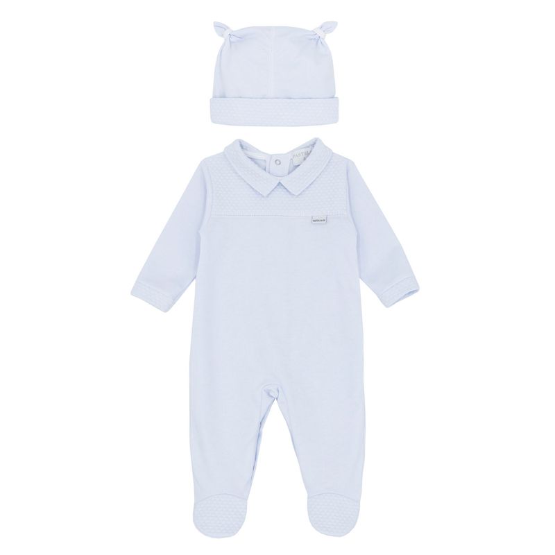 PASTELS & CO 'ARCHIE' PALE BLUE ALL-IN-ONE WITH HAT PAS310A